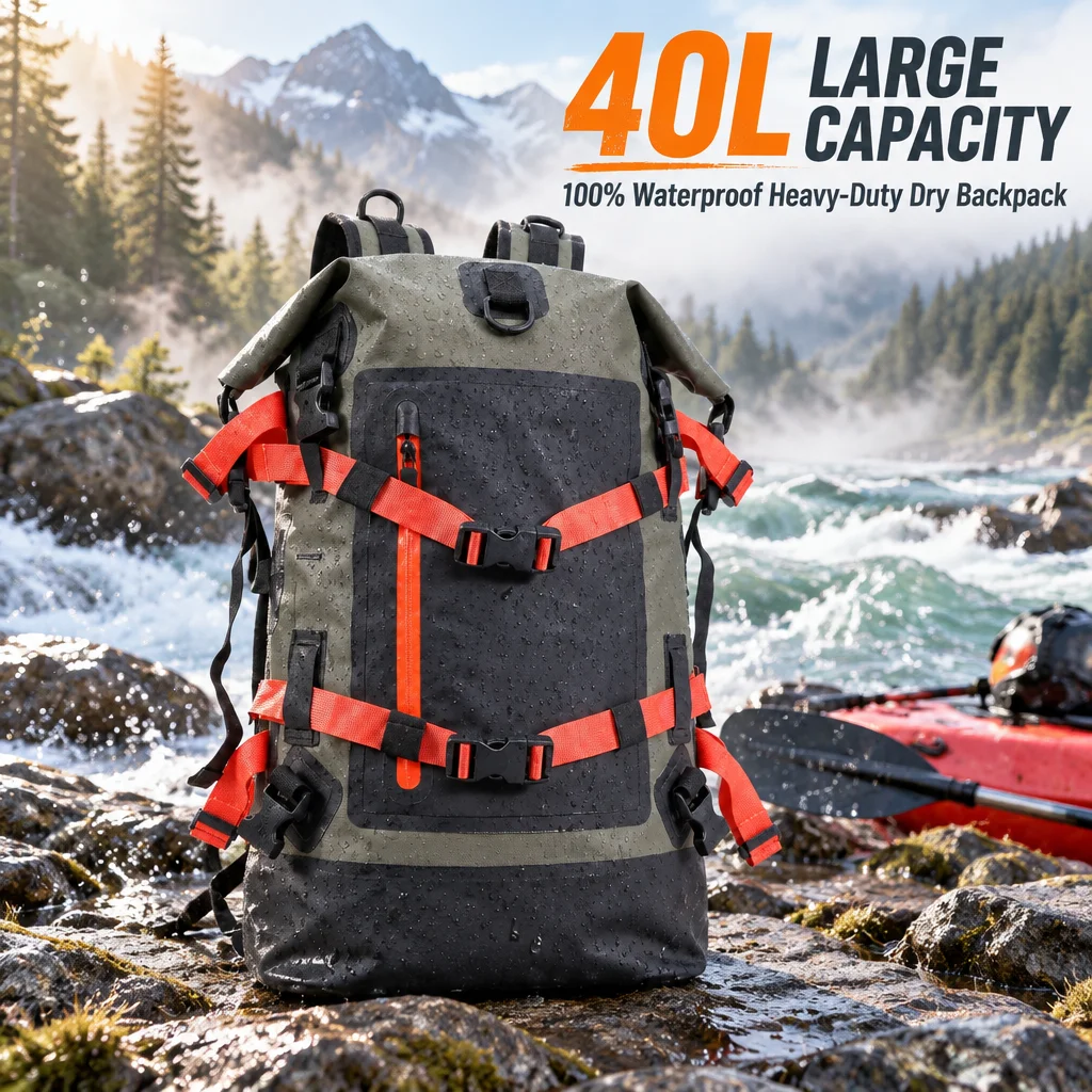 Dry Bag Waterproof - 40L Dry Bags for Men &