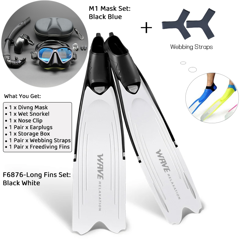 Professional Freediving Long F - Snorkel Set recension och pris