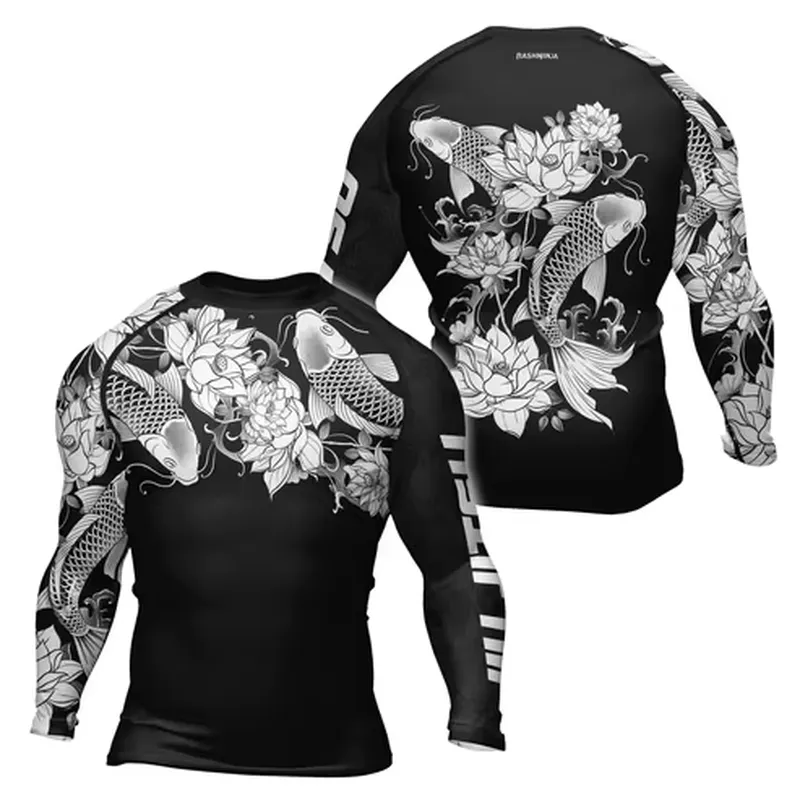 3D Long Sleeve Men's Retro Qui - Rash Guard recension och pris